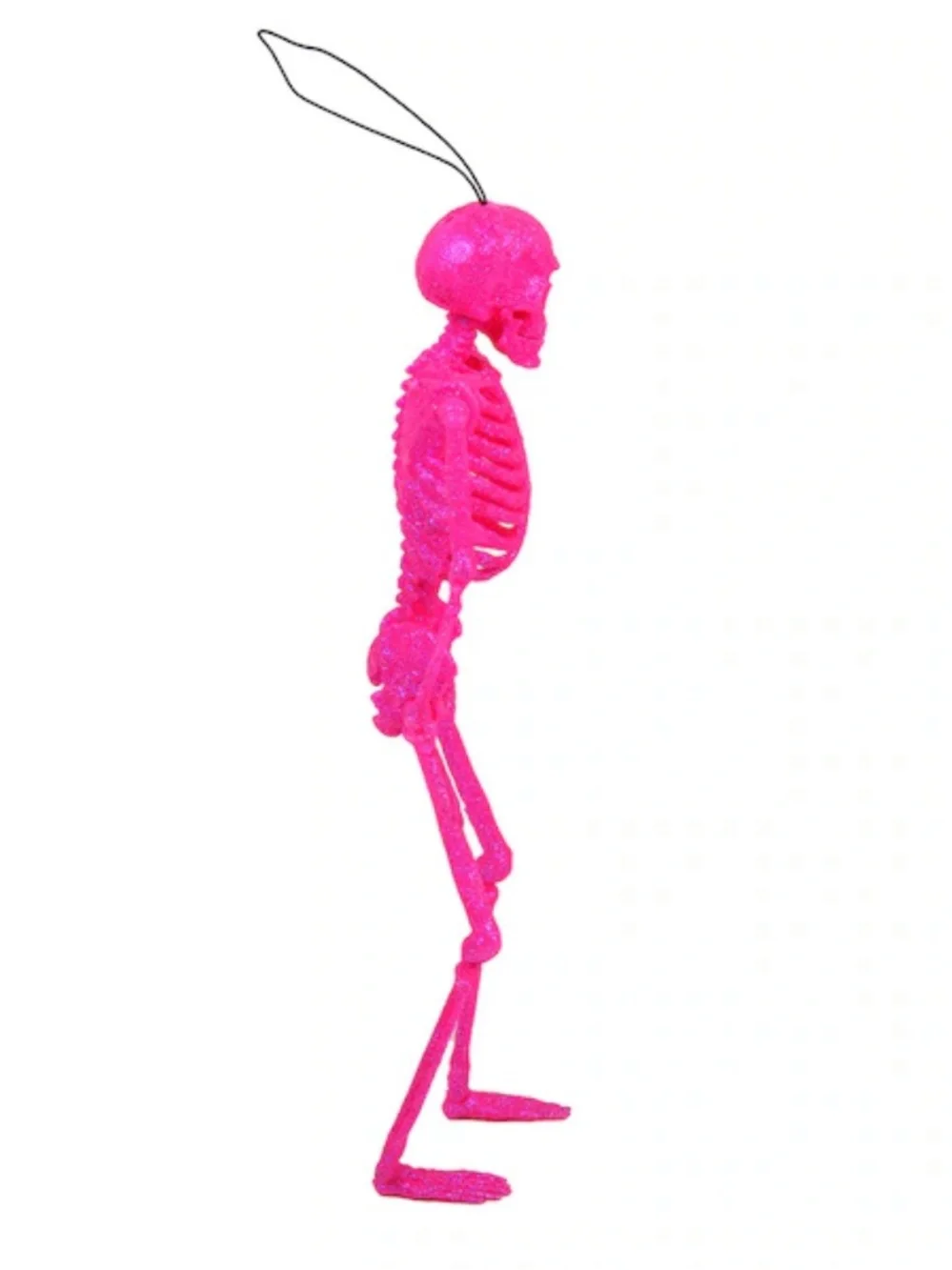 Haunted Living PINK GLITTER 14-inch Tabletop Skeleton Figurines - (SET OF 2)